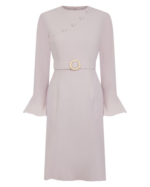 K-Win London Pink Blush A-Line Belted Dress