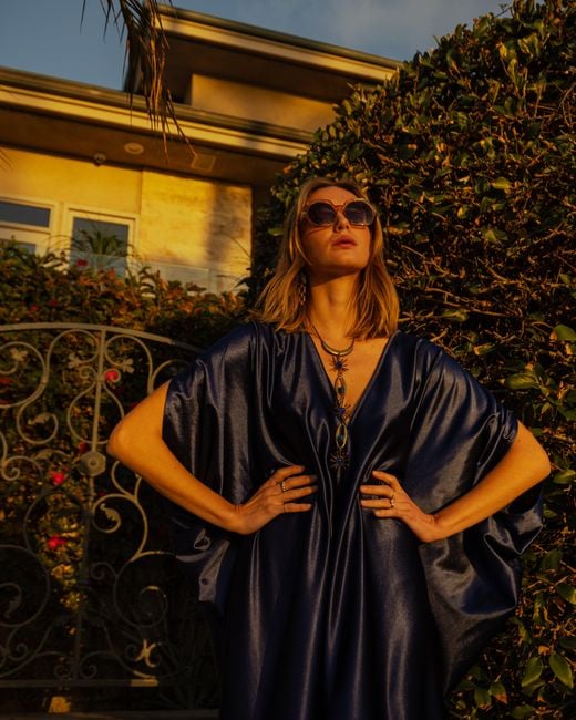 Jennafer Grace Blue Shadow Caftan