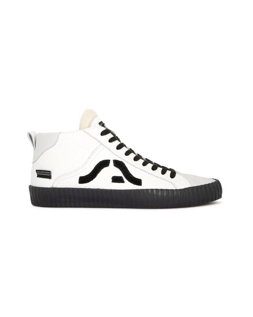 Springa | Unique Vulcanized Sneakers Italian Handmade Black Wavy Leather & High Top for men