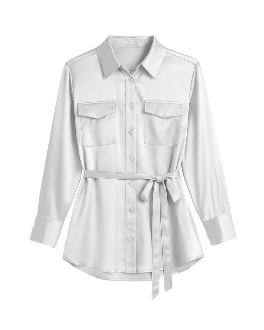 Zafur White Barron Blouse