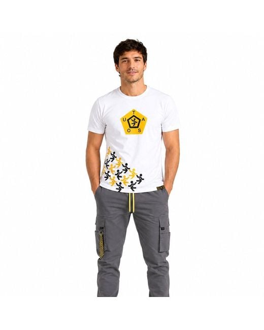 Chuks Collins Blue Tasou Logo Printed T-Shirt for men