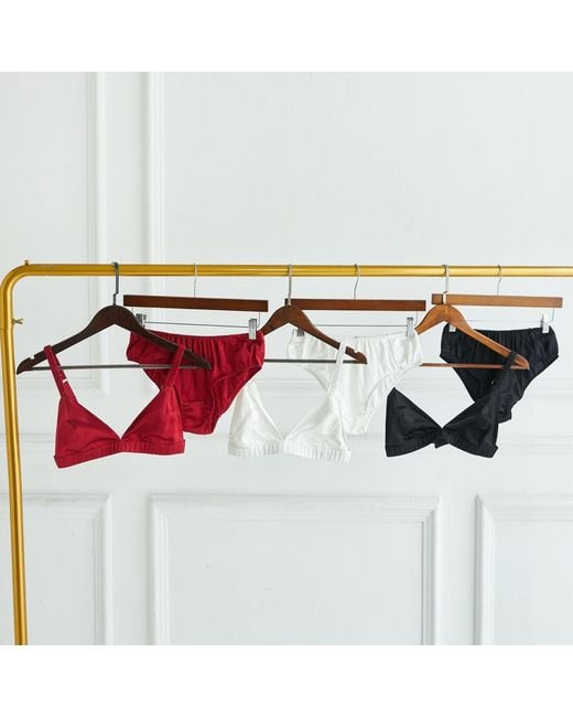 Soft Strokes Silk White Classic Pure Silk Bralette