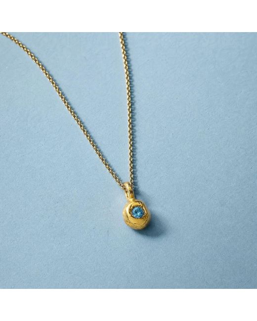 ASSUWA Metallic Aegea Aquamarine Necklace