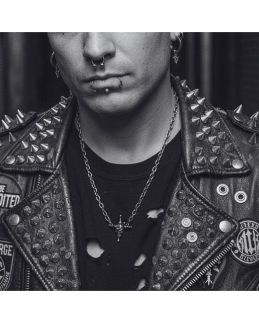 Tg-Jewellery by Tamara Gervasio Metallic Punk Skull Necklace for men