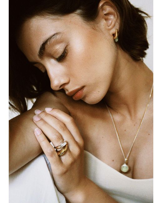 Gem Island Metallic Prehnite Necklace