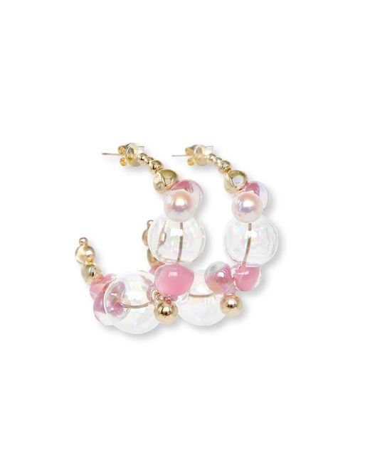 Malolo Jewelry Pink Sea Foam Earrings Original Peony