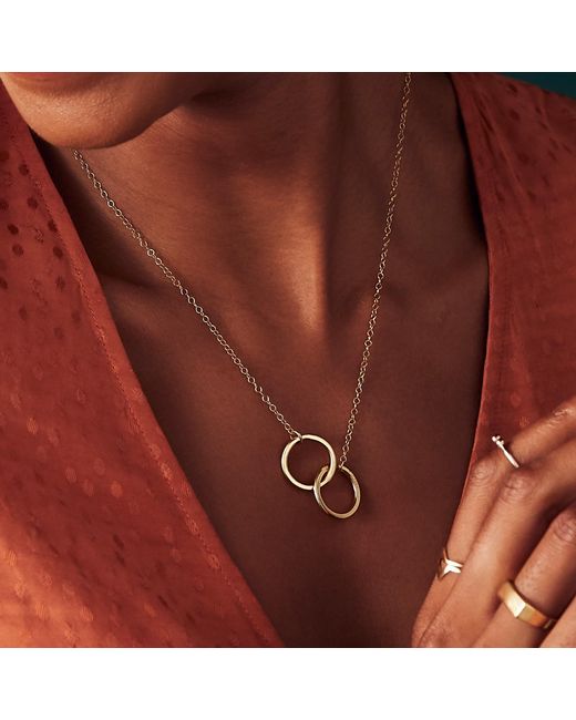 Posh Totty Designs Metallic Medium Double Hoop Necklace