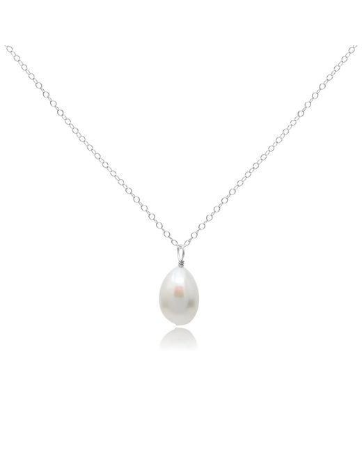 Kiri & Belle Metallic Florence Baroque Pearl Pendant Sterling Necklace