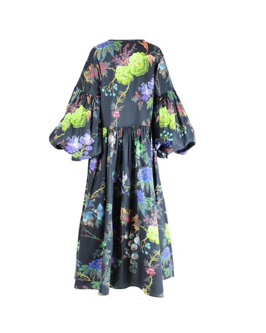 Klements Blue Dusk Dress In Witch Flower Print