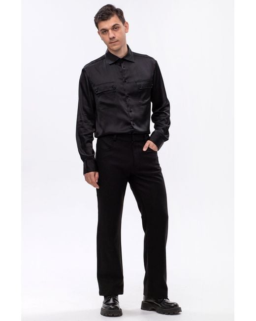 Maison Bogomil Blue Straight Pants for men