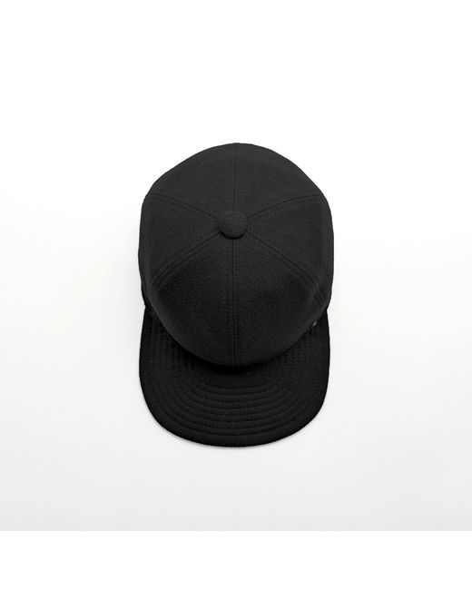 DORIA 1905 Black Cashmere Rolling Baseball Cap for men