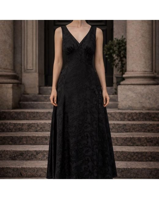 NUMBAT Black Ada Silk Jacquard Dress