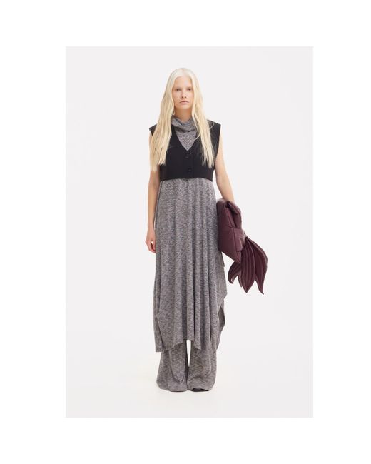 Julia Allert Black Cropped Button-Front Vest