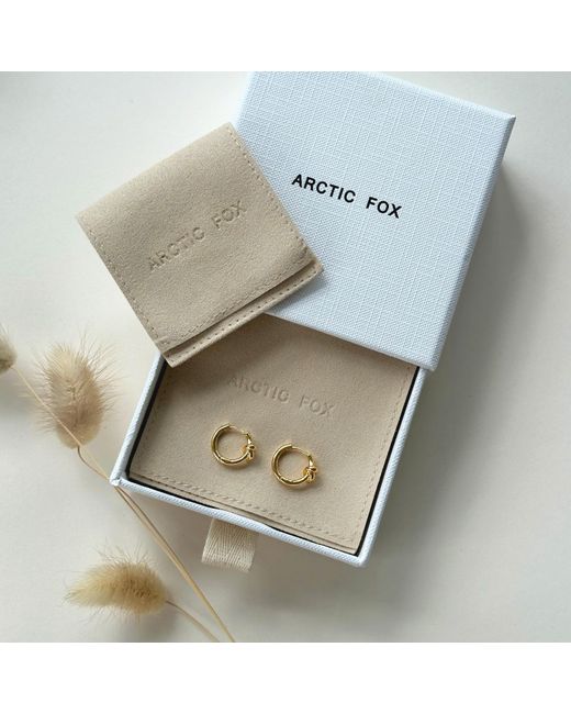 Arctic Fox & Co. Metallic Gold Hoop Earrings With Lemon