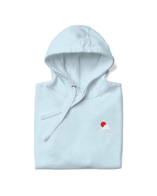 Anchor and Crew Blue Sky Mount Fuji Landmark Cotton Blend Hoodie for men