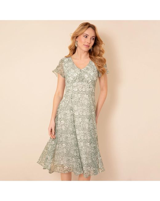 Alie Street London Green Neutrals Miranda Dress Botanical