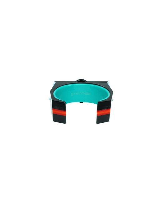 Gissa Bicalho Blue Handmade Acrylic Bracelet Kuntur/ Turquoise Green