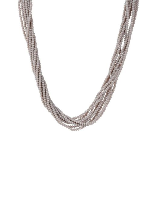 Saachi Gray Crystal Multi Beaded Necklace