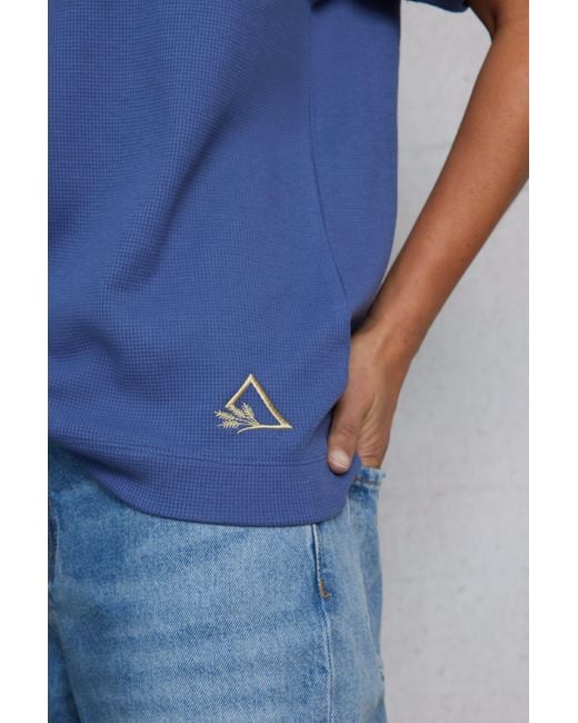 Hay Life Blue Waffle Boxy Tee