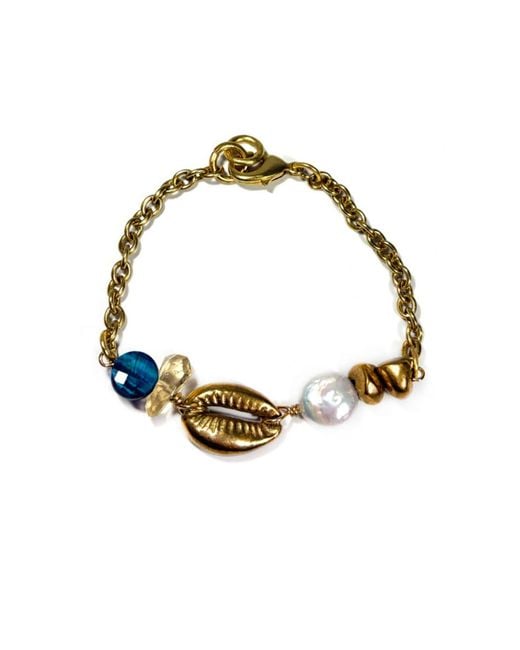 Rachel Nathan Metallic Remix Meridian: Cowrie Shell Bracelet