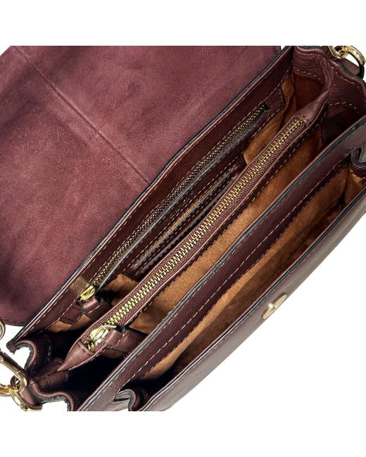 BELYSA Brown Olga Leather Crossbody