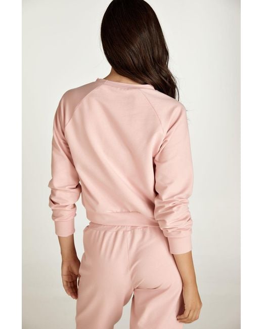 Conquista Pink Cropped Sweatshirt