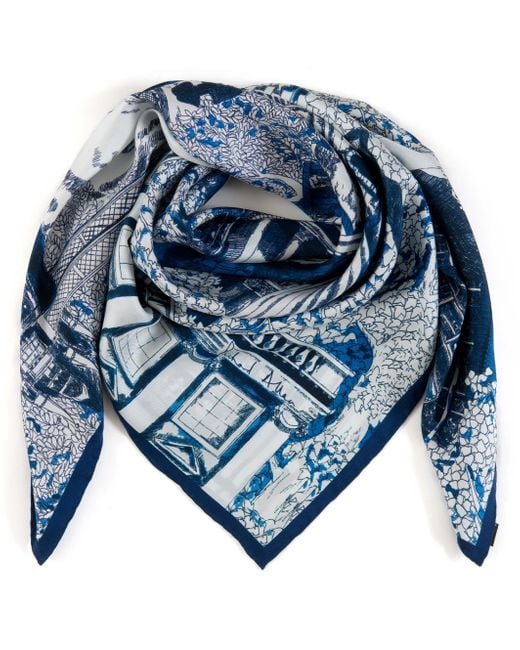 Richard Allan London Blue London Silk Scarf