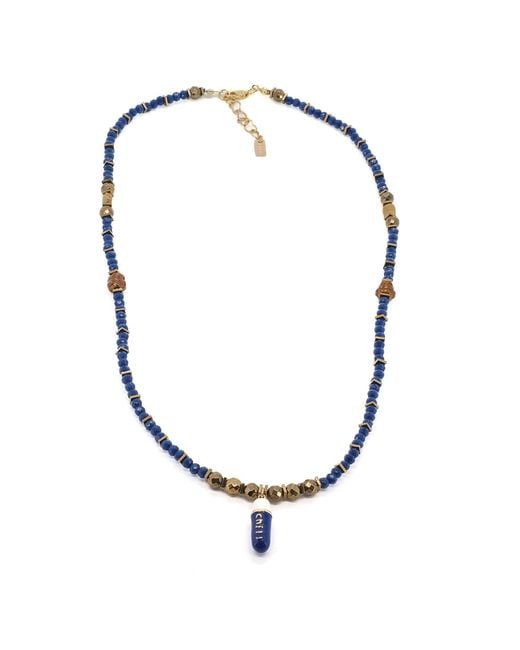 Ebru Jewelry Metallic Chill Pill Beaded Necklace