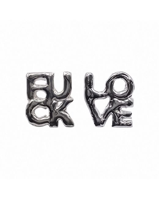 Moca Jewellery Black Fuck + Fuck Earrings
