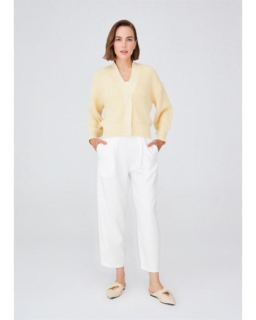 Peraluna Yellow Olivia V-Neck Cardigan