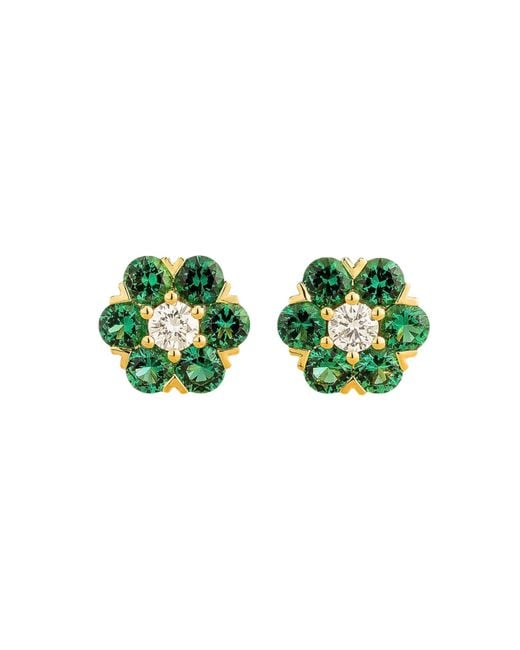 Juvetti Green Cinq Earrings Diamond & Emerald