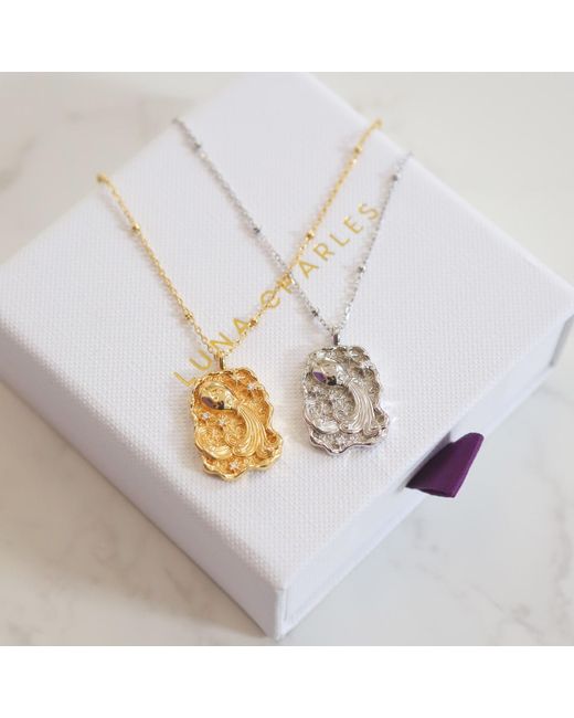 Luna Charles Metallic Solara Zodiac Necklace
