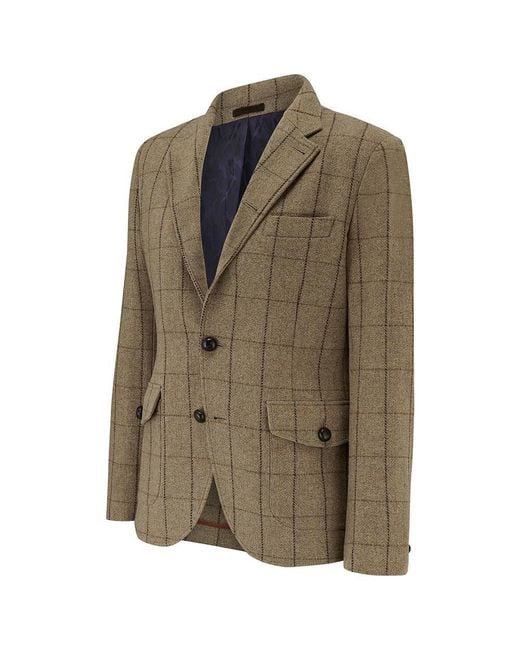 Guards London Green Allenby Wool Tweed Blazer for men