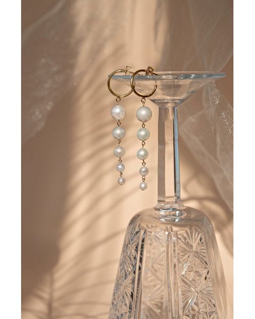 Katy Faye Metallic Catherine Pearl Earrings