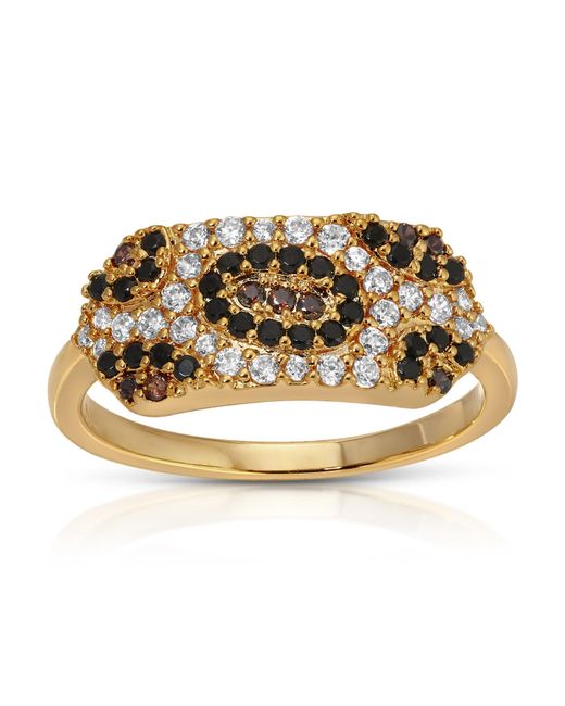 Native Gem Metallic Maneater Leopard Id Ring