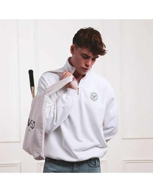 VLD White Runyon Sporting Club Quarter-Zip