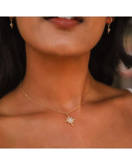 Luna Charles Metallic North Star Pendant Necklace