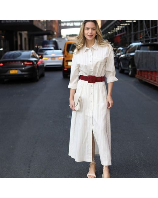 BeltBe Red Suede Square Buckle Belt