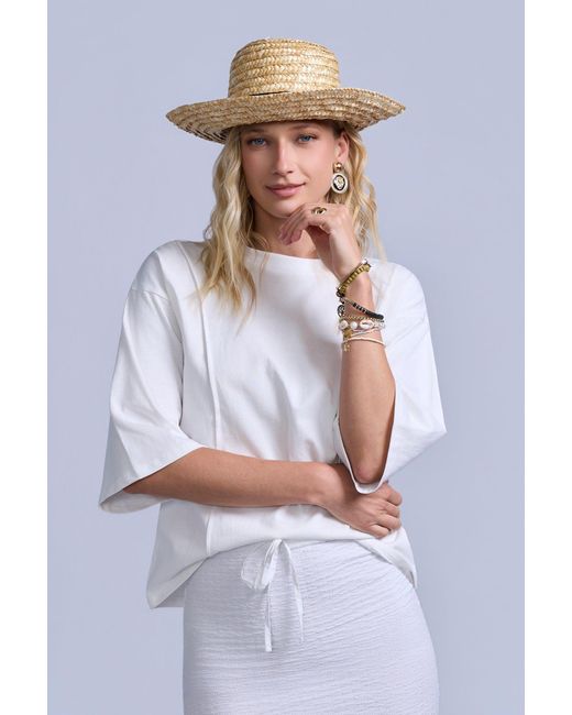 Rave on Trend White Structured Oversized Tee