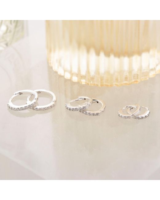 Nellou Jewellery Metallic Ava Huggie Earrings Large Sterling