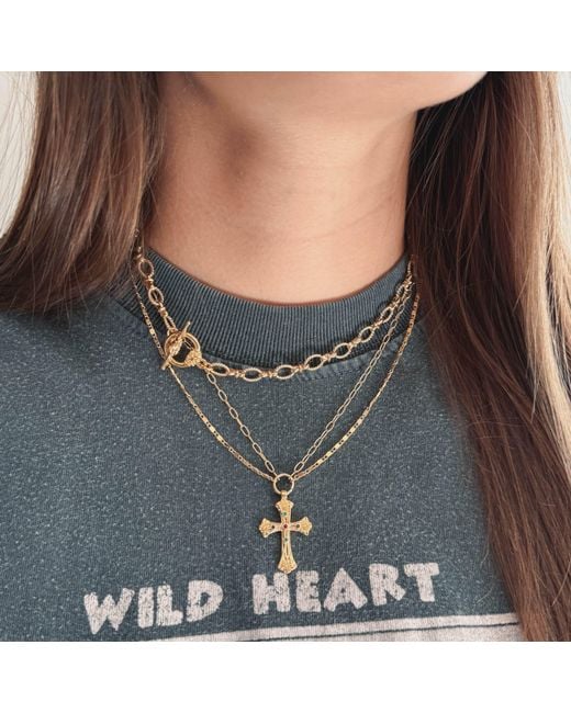 IN CAUDA VENENUM Metallic Ishani Necklace
