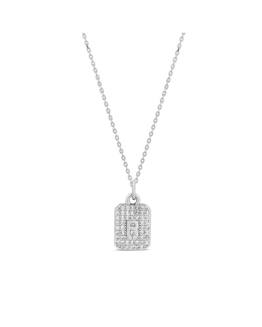 SHYMI Metallic Mini Pave Initial Medallion
