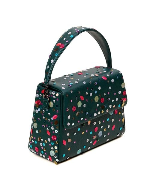 Simitri Blue Sequined Bageecha Trapezee Evening Bag