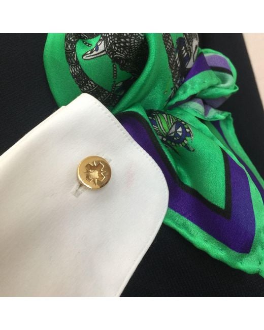Edge Only Metallic Phillips-Head Screw Cufflinks 18Ct Vermeil for men