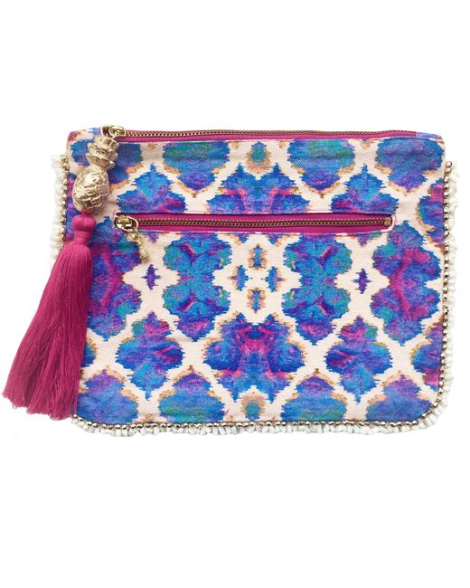 Sophia Alexia Blue Orchid Paradise Clutch Bag