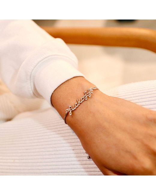 Rejected Hearts Club Metallic Fuck Off Adjustable Bracelet