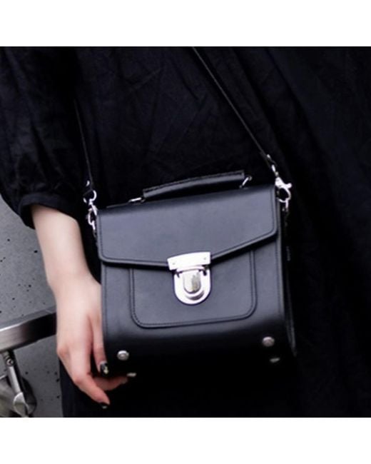Zatchels Blue Handmade Leather Sugarcube Plus