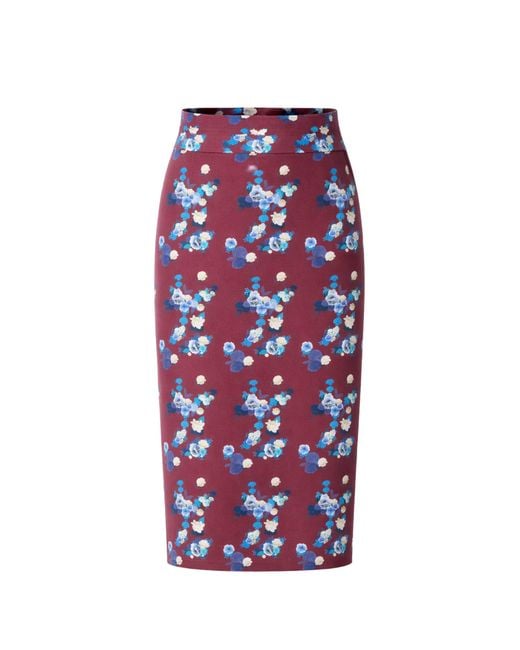 Sophie Cameron Davies White Floral Midi Jersey Skirt