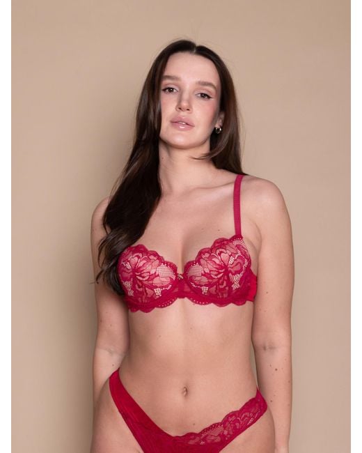 BonBon Lingerie Red Rosabella Push-Up Bra
