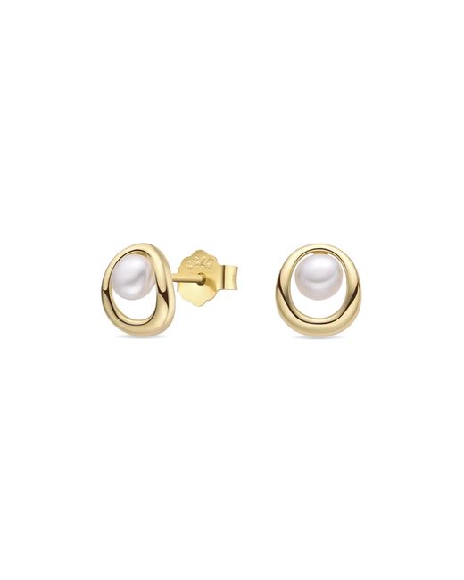Lisa&Co. Metallic Earrings Circle Of Life Pearl